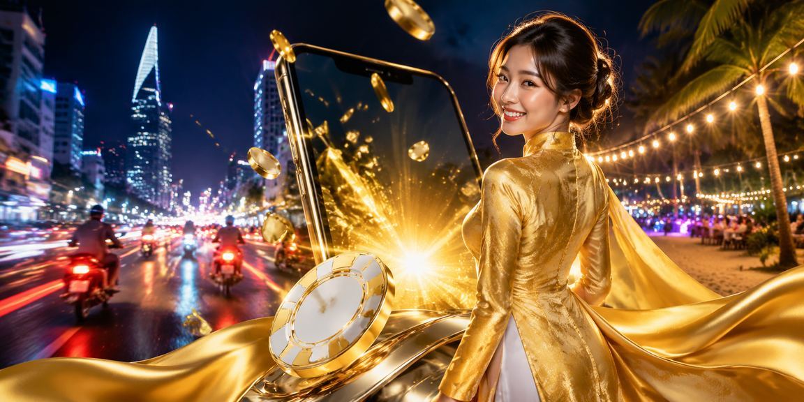 Phụ nữ Việt Nam mặc áo dài sử dụng ứng dụng casino 888top tại Hồ Chí Minh