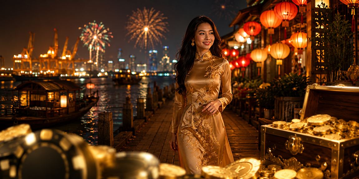 Không gian giải trí casino trực tuyến Việt Nam với giao diện hiển thị ưu đãi và khuyến mãi nổi bật